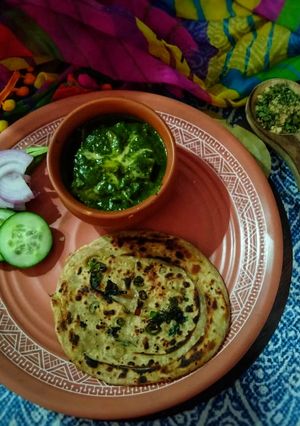 शाही आलू पालक ग्रेवी (shahi aloo palak gravy recipe in Hindi) रेसिपी मुख्य फोटो