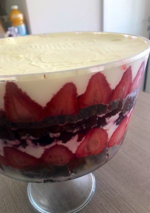 Una foto de Trifle de frutos rojos