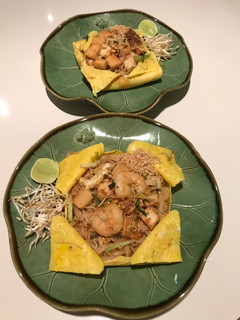 A picture of Pad Thai Wrapped in Egg.