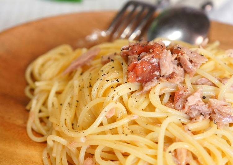 Steps to Prepare Ultimate Tuna and Umeboshi Pasta