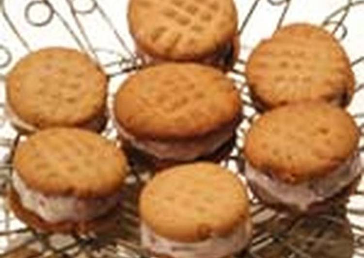 Steps to Make Favorite Peanut butter and jelly ice cream sandwiches
