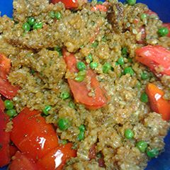 A picture of Crunchy rice and veggies.