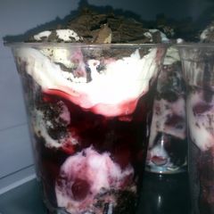 black forest cake parfait A picture of black forest cake parfait.