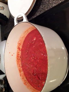 A picture of Mom's Spaghetti Sauce.