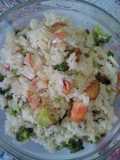 Imitation Crab Stick & Broccoli Ten-don Style Mixed Rice