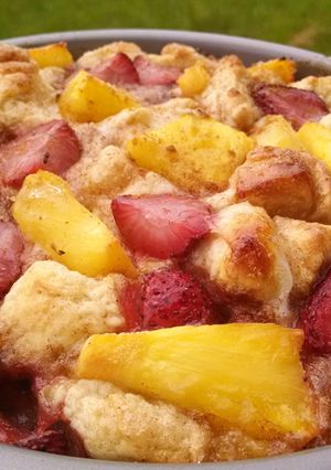 A picture of Sticky bun french toast strata.