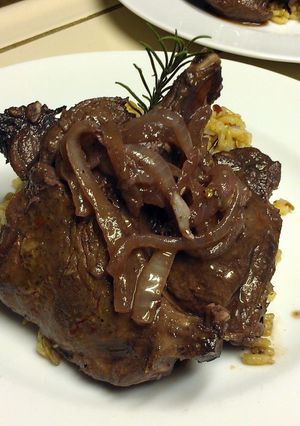 A picture of Braised Venison in Red Wine.