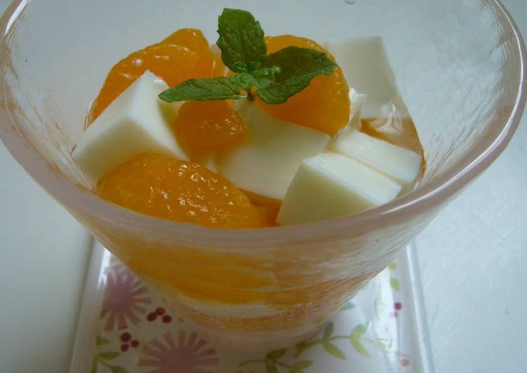 Recipe of Super Quick Homemade A Great Dessert For Bentos! Wobbly Milk Jelly