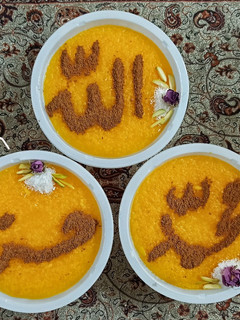 عکسی از دستور شله زرد نذری