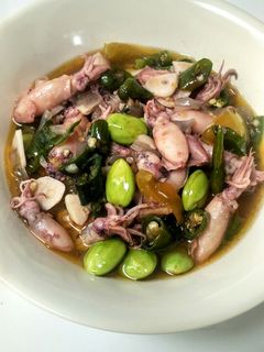 Foto resep Cumi Asin Pete Cabe Ijo