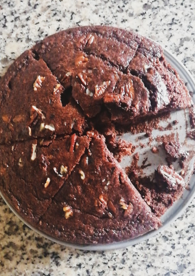Una foto de Brownie con almendra molida/KETO