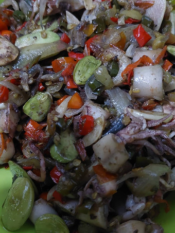 Langkah Mudah untuk Membuat Tumis Cumi Asin Pete Warna Warni 🥰 Untuk Pemula
