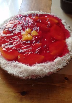 Una foto de Tarta de duraznos