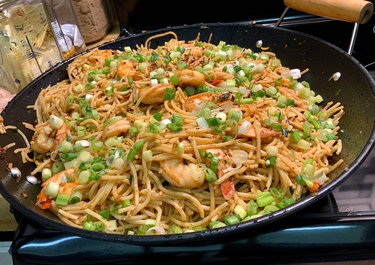 recettes Noodles with Shrimp and Lemon