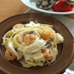 A picture of Shrimp Cream Pasta.