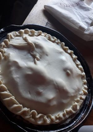 Una foto de Tarta de jamón y queso