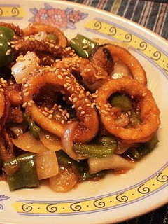 A picture of Refreshing Squid Stir-Fry with Pre-Made Sushi Vinegar.