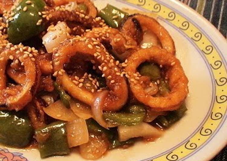 Recipe of Favorite Refreshing Squid Stir-Fry with Pre-Made Sushi Vinegar