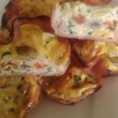 A picture of Heidi's Omelette Egg and Ham Cups.