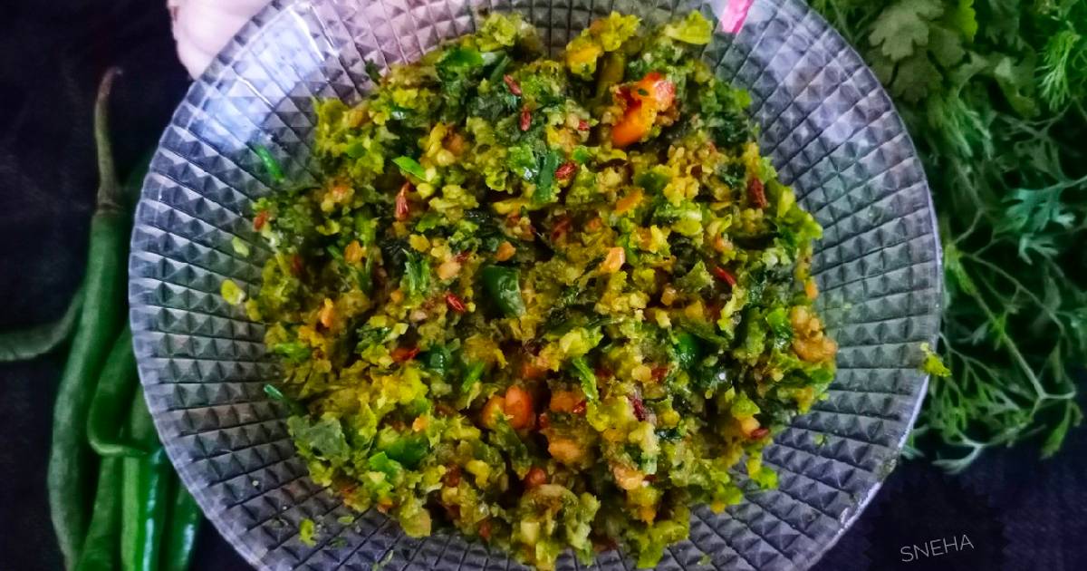 Green chilli Thecha Recipe by Sneha Kasat Cookpad