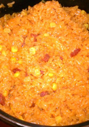 A picture of Puerto Rican Rice.