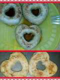 Heart shaped pancake puffs