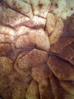 A picture of Turkish walnut apple cake.