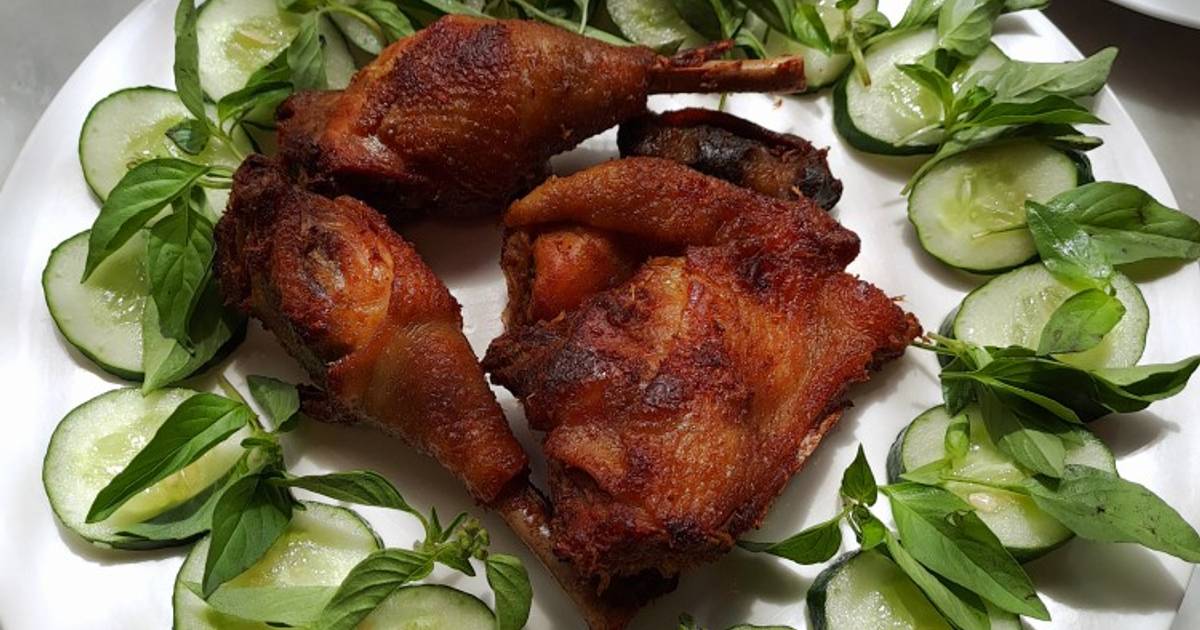 Resep Ayam Goreng Kampung Ungkep Bumbu Ala Bebek Sinjay Madura Oleh