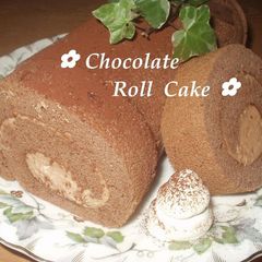 A picture of Fluffy Chocolate Roll Cake.