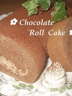 A picture of Fluffy Chocolate Roll Cake.