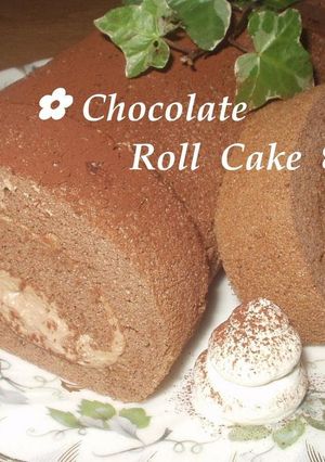 A picture of Fluffy Chocolate Roll Cake.