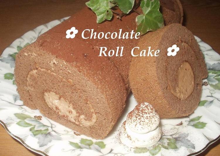 Steps to Prepare Homemade Fluffy Chocolate Roll Cake