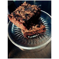No bake Vegan Choco Brownies with Choco shave frosting A picture of No bake Vegan Choco Brownies with Choco shave frosting.