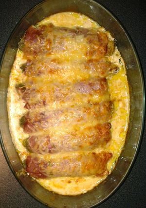 A picture of O'gratin chicory and ham.