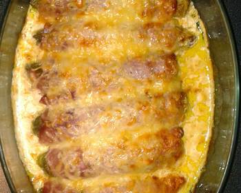 Easy Fast Cooking Ogratin chicory and ham Delicious Perfect