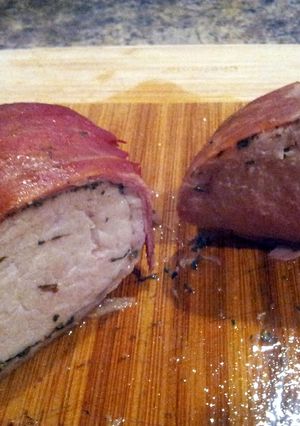 A picture of Prosciutto Wrapped Pork Tenderloin.