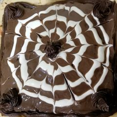 A picture of Chocolate Cake with biscuits.