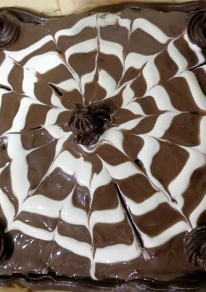 A picture of Chocolate Cake with biscuits.