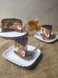Dark and White Chocolate Mousse Cake