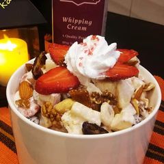 Fresh fruits cream salad A picture of Fresh fruits cream salad.