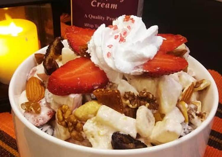 Recipe of Perfect Fresh fruits cream salad