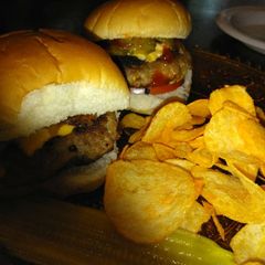 A picture of King Cluck Turkey Burgers.