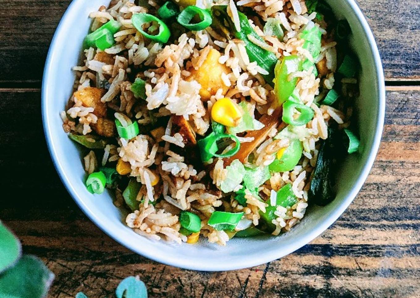 Thai Fried Rice with Raw Banana