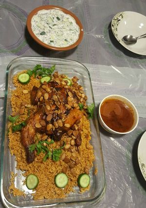 صورة لوصفة فروج محمر ع رز شواية السعودي