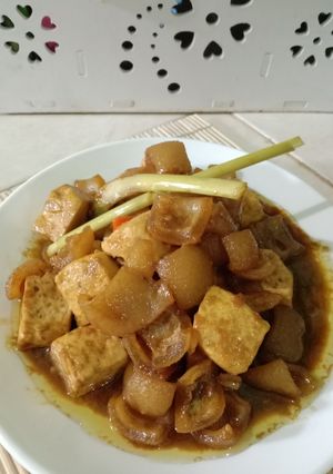 Foto resep 12. Tumis kikil tahu kecap (oseng kikil tahu kecap)