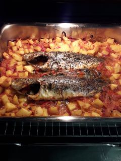 Foto de Robalo com pimentos e cerveja