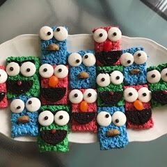 A picture of Sesame street rice krispies.