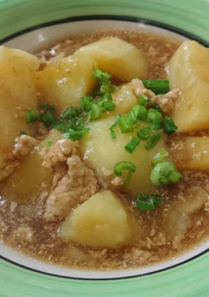 Una foto de Soboro-ni de Papas (ジャガイモのそぼろ煮)