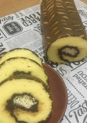 Foto resep Bolu gulung coklat keju (ekonomis, metode all in one)