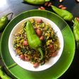 Spinach peanut moong dal sabji